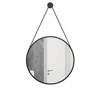 Specchio da parete moderno con cornice dorata, 50 cm, specchio da appendere per soggiorno e bagno, elegante design in metallo, arte contemporanea