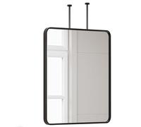 Specchio da parete moderno per bagno, rettangolare, con cornice in metallo nero, stile nordico, 40 x 70 cm, design elegante, per la decorazione della casa e lo spazio di vanità