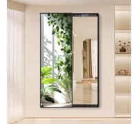 Specchio da parete nascosto a figura intera, design push-pull per soggiorno, camera da letto, ingresso - elegante specchio decorativo salvaspazio essenziale per la casa