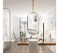 Specchio da Parete Ovale Decorativo Specchi ovali da soffitto Specchio Ovale da Appendere con Cornice in Metallo e Braccio (Il Braccio può Essere Personalizzato), Specchio Decorativo creativ