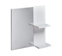 Specchio da parete per bagno con mensole Bianco Pelotas