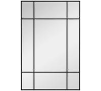 Specchio da parete rettangolare HOMCOM 90x60 cm con struttura in metallo nero