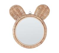 Specchio da parete rotondo a forma di orsetto in rattan ø 20 cm Ashanti
