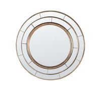 Specchio da parete rotondo color oro 40 cm stile moderno Belchite
