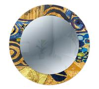 Lupia - Specchio da Parete Rotondo Moderno, MIRROR FANTASY NOTTE STELLATA Van Gogh, Cornice Stampata in Legno, Decorazione per Camera da Letto, Soggiorno, Ingresso, diametro 65 cm