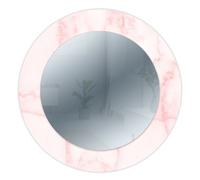 Specchio da parete Rotondo MARMO ROSA diam 65 cm cornice stampata circolare