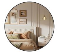 SPECCHIO DA PARETE ROTONDO MODERNO CON CORNICE IN ALLUMINIO 61 CM PER BAGNO