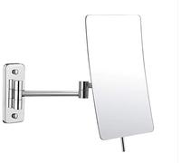 Specchio da Parete, Specchio da Barba da Bagno con Ingrandimento 3X, Girevole A 360°, Braccio Estensibile da 8 Pollici, Finitura Cromata, #1