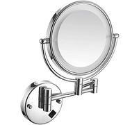 Specchio da parete Specchio da trucco da parete Specchio da trucco con ingrandimento 1X/10X illuminato a doppia faccia Specchio girevole a 360° estensibile per bagno