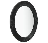 Specchio da Parete Stile Barocco 50x70 cm Nero