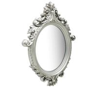 Specchio da Parete Stile Castello 56x76 cm Argento