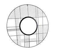 SPECCHIO DA PARETE TONDO SPECCHIERA CORNICE METALLO NERO Moderno INDUSTRIA 59 cm