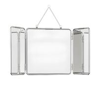Specchio da parete triplo per bagno, 30 x 60 cm, con catena, ideale per fionda per capelli, rasatura e toelettatura, design moderno per la casa