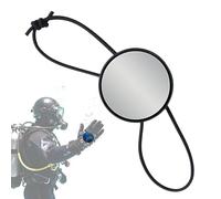 Specchio da polso da immersione, con cinghia, specchio convesso, impermeabile, portatile, di sicurezza, subacqueo, per snorkeling, immersioni subacquee, sport all'aria aperta,