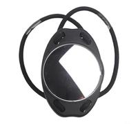 Specchio da polso per immersioni subacquee con cinturino elastico per controlli di sicurezza subacquea e consapevolezza dei dintorni, nero, 7,5 x 4,8 cm