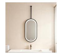Specchio da soffitto illuminato a LED, luminosità regolabile, design moderno per spogliatoio, bagno e trucco; soluzione elegante per l'arredamento della casa, perfetta per gli appassionati di bellezza