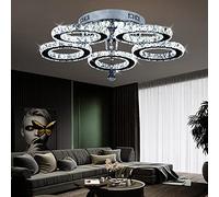 Specchio da soffitto in Cristallo a LED, in Acciaio Inox, Compatibile con apparecchi da Cucina e Studio, Lampada a Sospensione