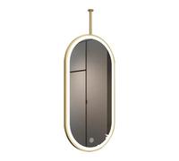 Specchio da soffitto personalizzabile in metallo con braccio sospeso, specchio dorato per bagno, specchio per trucco, specchio da toeletta - 40 cm x 60 cm, 40 cm x 70 cm, 50 cm x 70 cm(50cmx70cm)