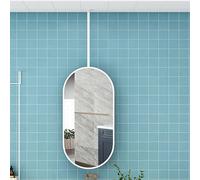 Specchio da Soffitto, Specchio da Bagno Ovale in Metallo ad Alta Definizione con Sospensione a Palo, Decorativo