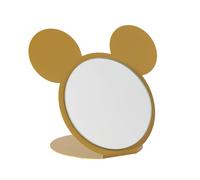 specchio da tavolo di design mouse Ocra in Ferro, vetro per lo specchio 26x17x21h cm