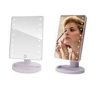 SPECCHIO DA TAVOLO LUCE LED COSMETICO TRUCCO MAKE UP COSMESI ESTETISTA ROTANTE