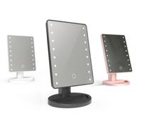 SPECCHIO DA TAVOLO PER TRUCCO MAKE UP CON LUCI LED TOUCH COSMETICO PORTATILE 360