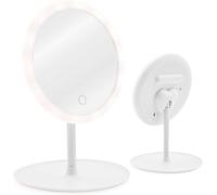 SPECCHIO DA TAVOLO PER TRUCCO MAKE UP CON LUCI LED TOUCH PORTATILE 360° TONDO