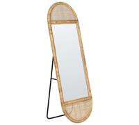 Specchio da terra in rattan naturale 150x50 cm stile boho Barges