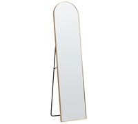 Specchio da terra ovale con cornice e supporto oro Bagnolet