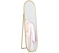 Specchio da terra ovale Homcom a figura intera 160X40 cm, specchio a figura intera con supporto, 2 modi per l'uso