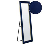 Specchio da terra velluto blu marino e oro 50 x 150 cm glamour Lautrec