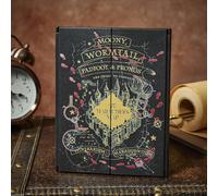 Specchio da toeletta pieghevole con stampa di mappa di castello vintage, specchio cosmetico compatto e portatile per scrivania & viaggio, stile Dark Academia magico, ideale per fan del fantasy, studen