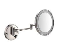 Specchio da trucco a doppia faccia con luci ingrandimento 3X estensibile specchio di bellezza per bagno connessione cosmetica perfetto per la toelettatura e la toelettatura.