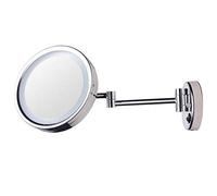 Specchio da trucco a parete a LED con ingrandimento 3X, regolabile, specchio cosmetico per il bagno di bellezza, con luci, design estensibile per una migliore visualizzazione