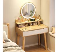 Specchio da trucco con illuminazione a LED, luminosità regolabile, elegante design per camera da letto, perfetto per cosmetici e toelettatura, ideale per uso domestico o salone di bellezza