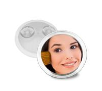 Specchio da trucco con ingrandimento 5x, specchio da trucco da bagno di alta qualità, diametro 15 cm, rotondo con ventosa, specchio da trucco in acrilico per casa e in viaggio Fantasia