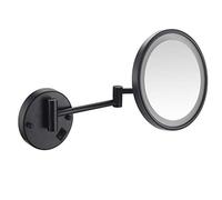 Specchio da trucco da parete a 2 lati con luci, ingrandimento 3x, specchio di bellezza estensibile per il bagno per il collegamento cosmetico, perfetto per l'applicazione del trucco