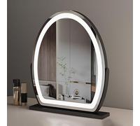 Specchio da trucco girevole a 360 gradi con touch screen e luci LED luminose, ideale per trucco e toelettatura