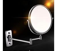 Specchio da trucco girevole a 360 gradi, specchio da viaggio con supporto, specchio ingranditore da parete, specchio ingranditore a doppia faccia, specchio da bagno, specchio da parete pieghevole