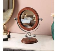 Specchio da trucco in legno, specchio girevole per spogliatoio, per bagno