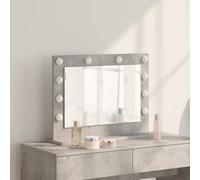 Specchio da Vanità Grigio cemento 60 x 45 x 18 cm Rettangolare