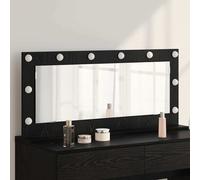 Specchio da Vanità Rovere Nero 100 x 45 x 18 cm Rettangolare