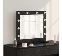 Specchio da Vanità Rovere Nero 60 x 55 x 18 cm Rettangolare