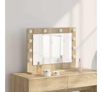 vidaXL Specchio da Vanità Rovere Sonoma 60 x 45 x 18 cm Rettangolare
