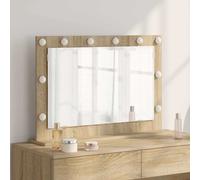 vidaXL Specchio da Vanità Rovere Sonoma 80 x 55 x 18 cm Rettangolare