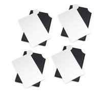 Specchio da Viaggio, 4 Pezzi Specchio Piccolo in Acciaio Inossidabile, Specchio Portatile Infrangibile, Dimensioni Compatte, Ultra Leggero e Sottile, per I Viaggi e L'uso Domestico 0XBIT