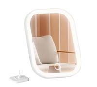 Specchio da viaggio con luce, specchio pieghevole portatile con LED e | Specchio da trucco per donne, ragazze, fidanzata, figlia, astuccio, scrivania, toeletta
