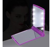 Specchio Da Viaggio Pieghevole Illuminato Per Trucco LED Tascabile