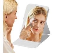 Specchio da viaggio pieghevole - Specchio cosmetico senza cornice, specchio ad alta definizione | Specchio portatile multifunzionale cosmetico, specchio con morbida copertura in pelle PU per