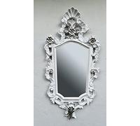 Specchio decorativo barocco bianco argento specchio classico specchio da bagno 45 x 85 cm Prunk specchio CG1 WS